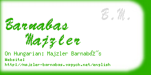 barnabas majzler business card